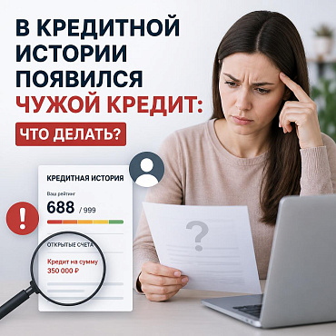 В кредитной истории появился чужой кредит: что делать